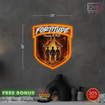 Fortitude Team Fire | 2 Led Neon Signs