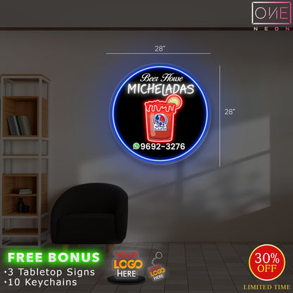 Beer hosue Mecheladas | Led Neon Sign
