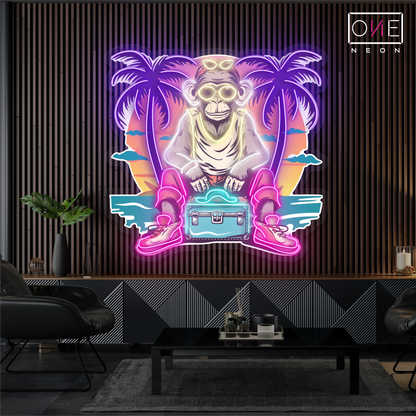 Chill Monkey Vibes Artwork Led Neon Sign