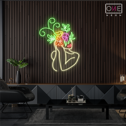 Floral Beauty Artwork Led Neon Sign