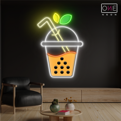 Sweet Boba Sip Artwork Led Neon Sign