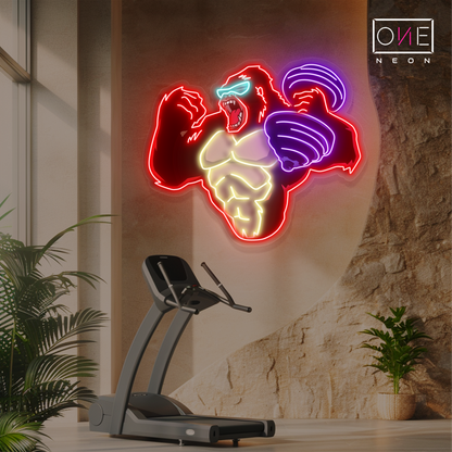 Gorilla Strength Artwork Led Neon Sign