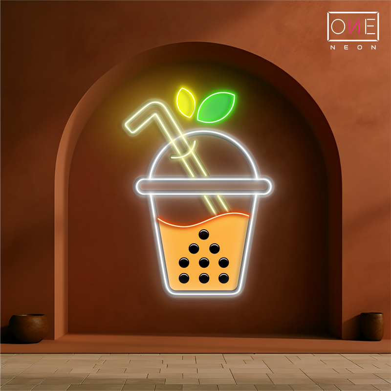 Sweet Boba Sip Artwork Led Neon Sign