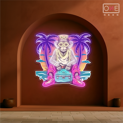 Chill Monkey Vibes Artwork Led Neon Sign