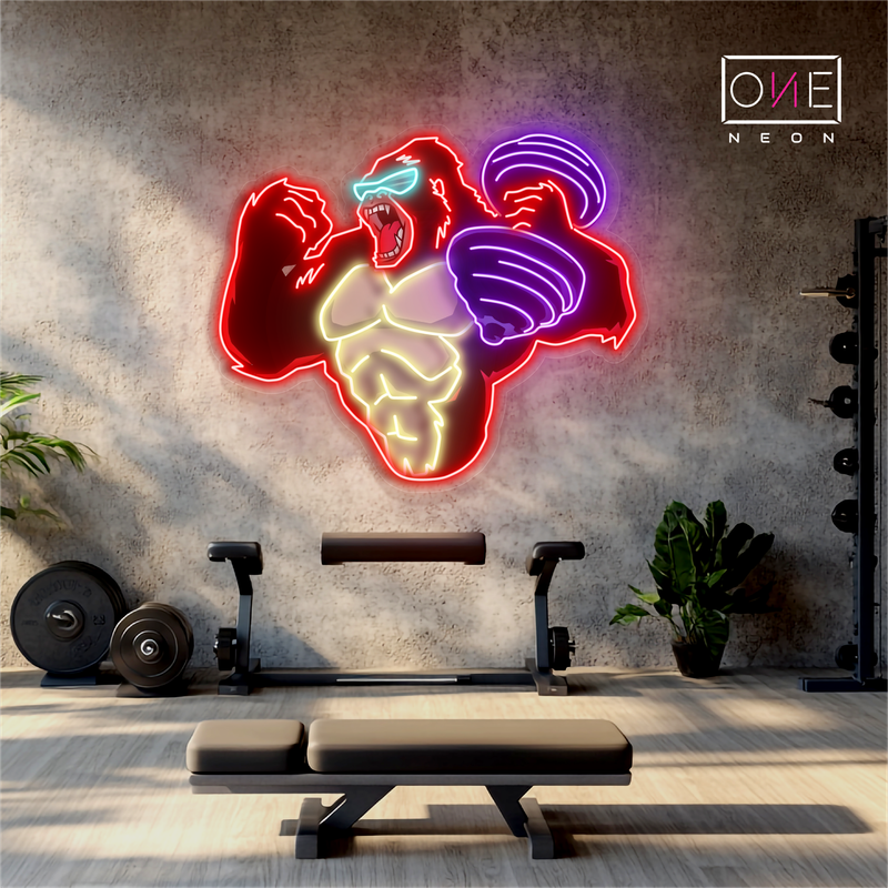 Gorilla Strength Artwork Led Neon Sign