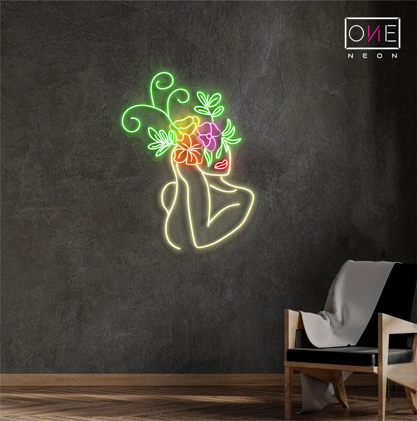 Floral Beauty Artwork Led Neon Sign