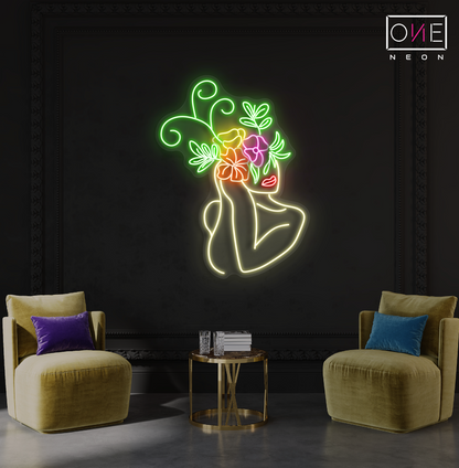 Floral Beauty Artwork Led Neon Sign