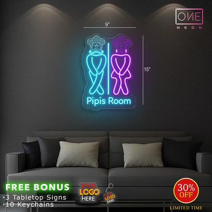 PIPIS ROOM| LED Neon Sign (2 signs)