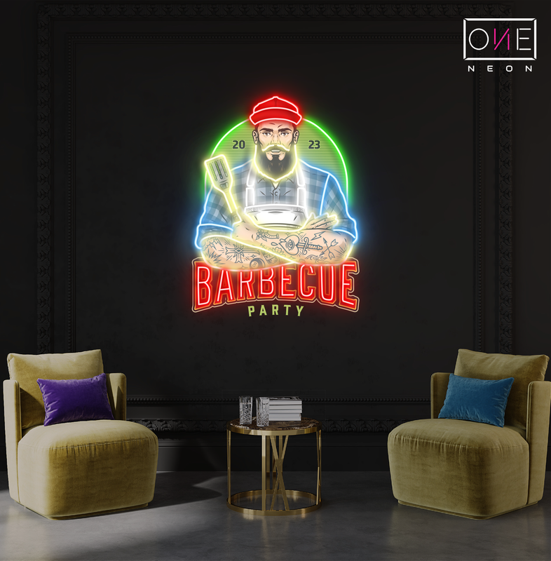 Barbecue Party Artwork Led Neon Sign