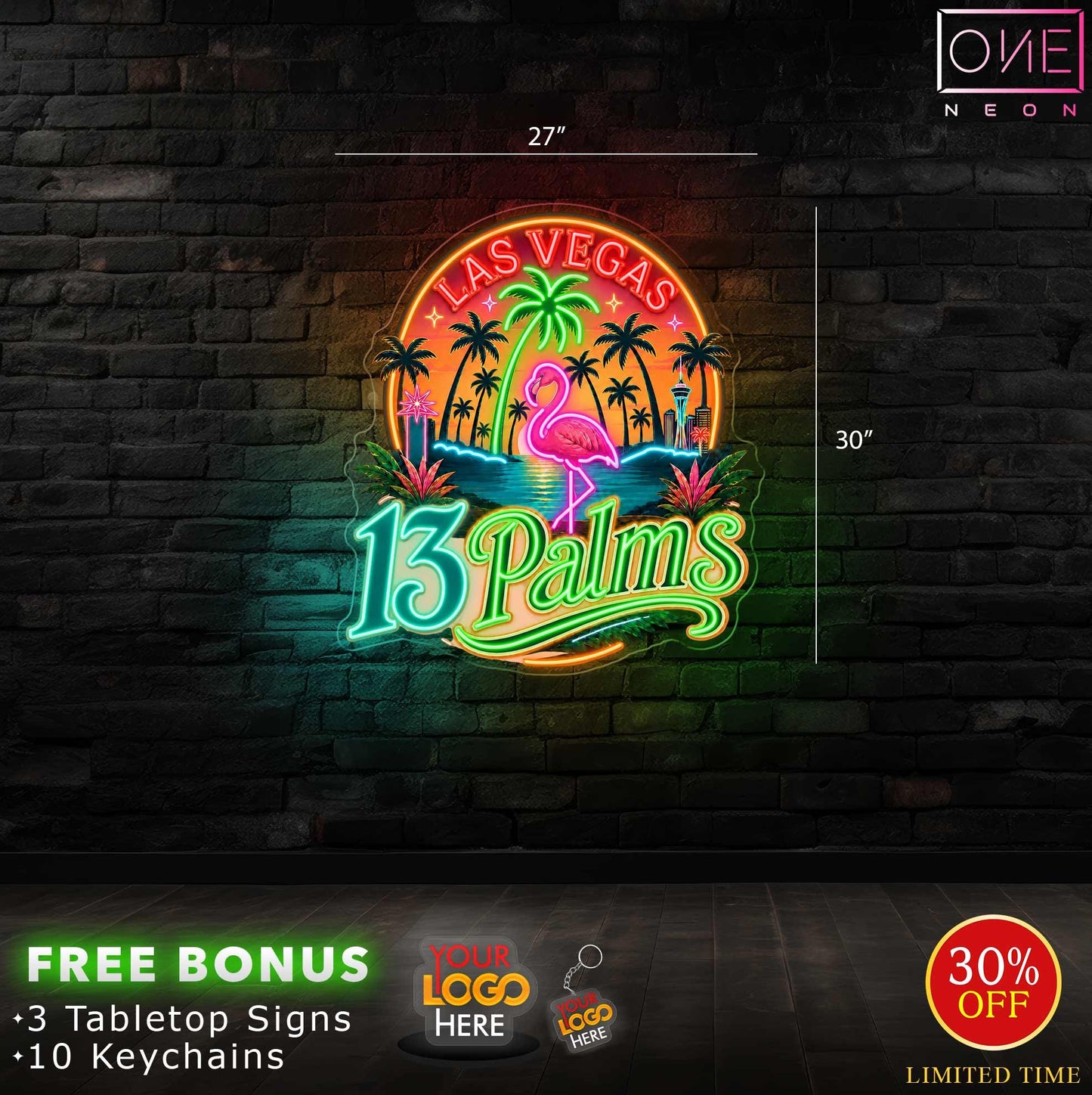 OUTLAWS & 13 Palms | LED Neon Sign (2 signs)