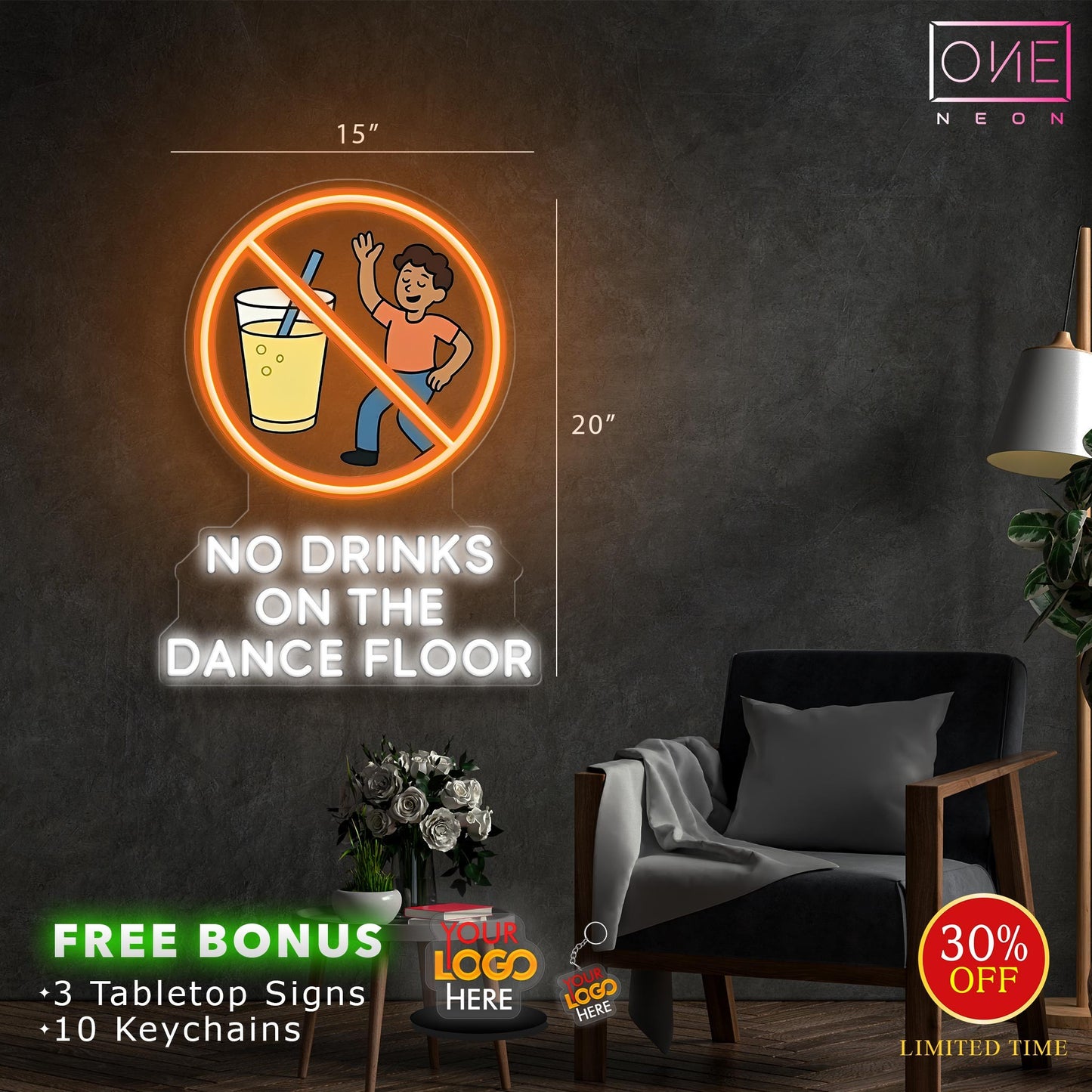 NO DRINK LOGO | Led Neon Sign