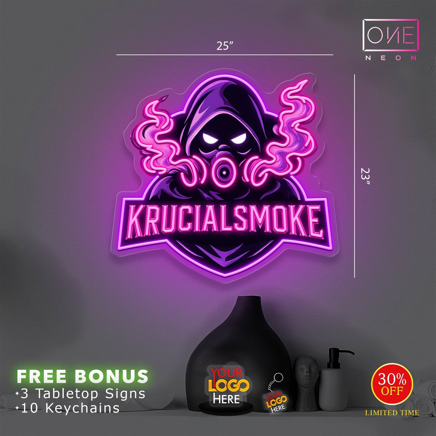KRUCIALSMOKE  | Led Neon Sign