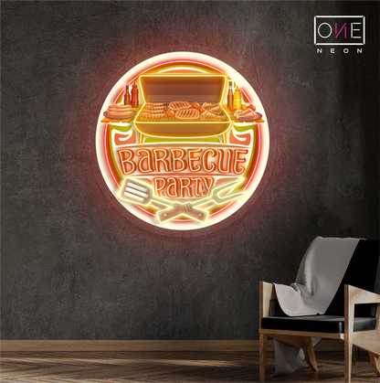 Barbecue Party Artwork Led Neon Sign