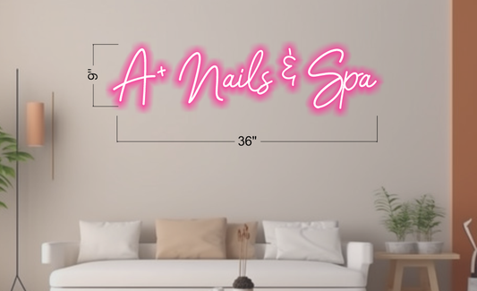 A+ NAILS & SPA | LED Neon Sign