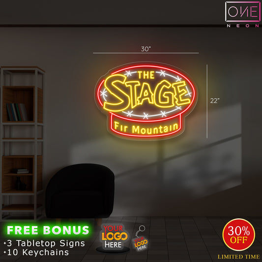 THE STAGE Fir Mountain | Led Neon Sign (OUTDOORS)
