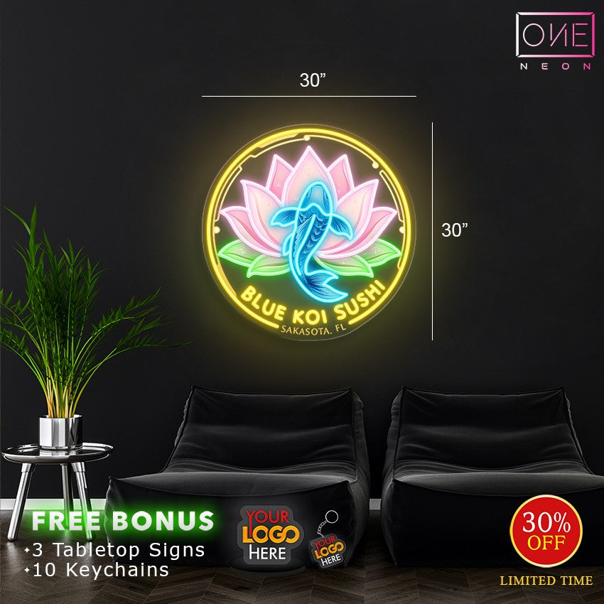 BLUE KOI SUSHI | LED Neon Sign