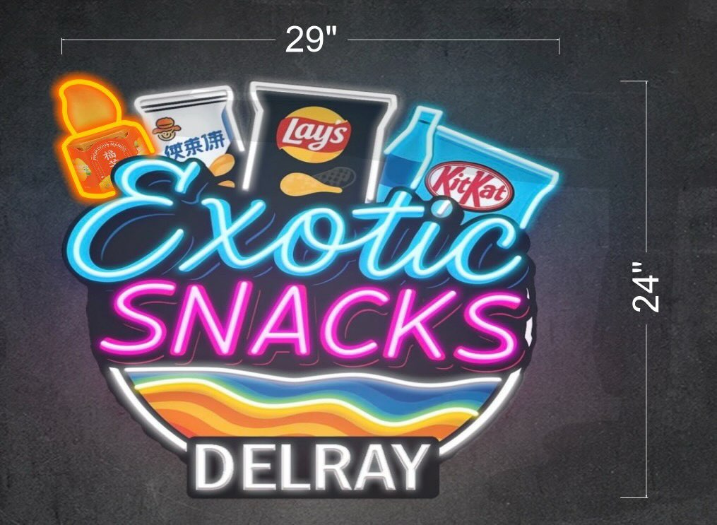 LOTTERY FLORIDA & EXOTIC SNACKS & CHECK CASHING CAMBIO DE CHEQUES | Led Neon Sign ( 4signs)