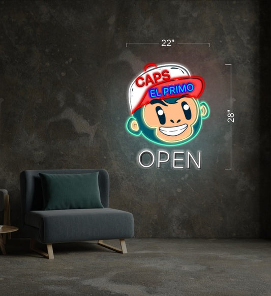 CAPS EL PRIMO OPEN | LED Neon Sign