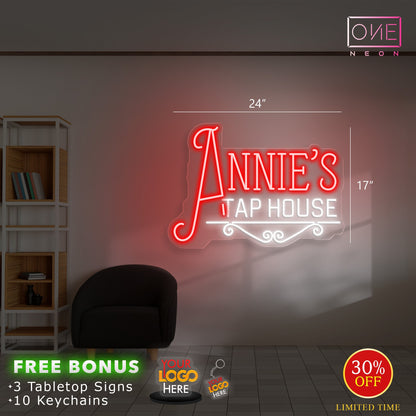 ANNIES'S TAP HOUSE| Led Neon Sign (outdoors)