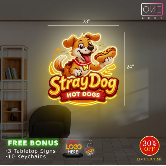 STRAY DOG HOT DOGS | Led Neon Sign