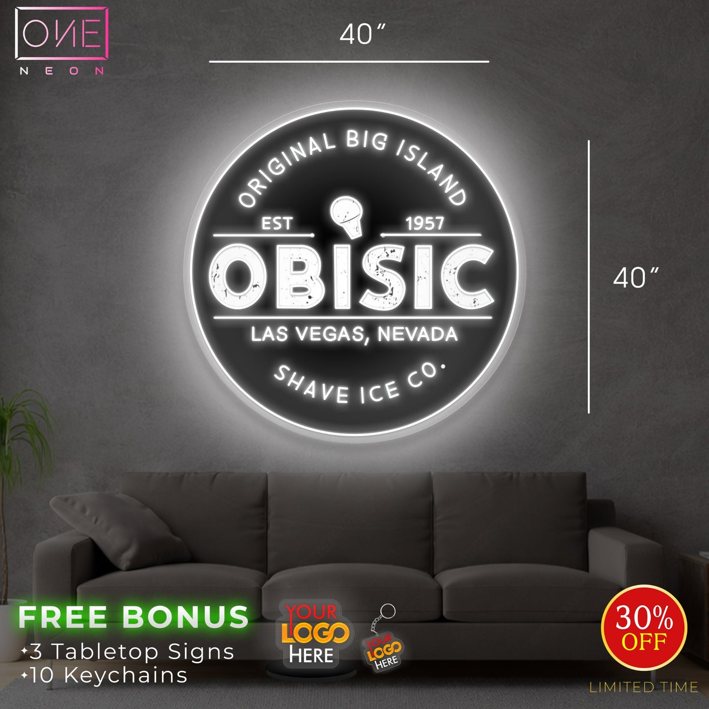 Mahalo + OBISIC | Led Neon Sign (2 signs)