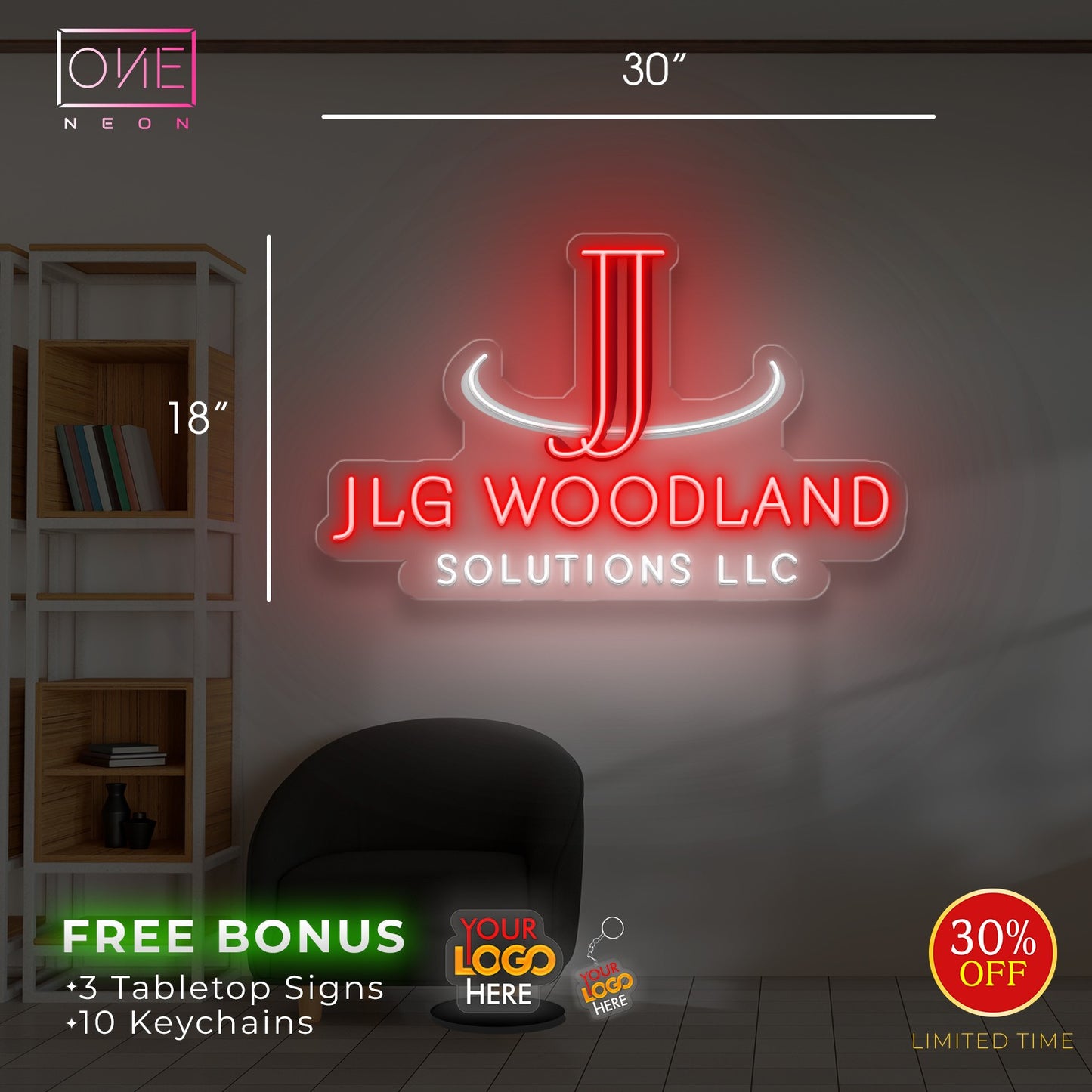 JLG WOODLAND SOLUTIONS LLC  | Led Neon Sign