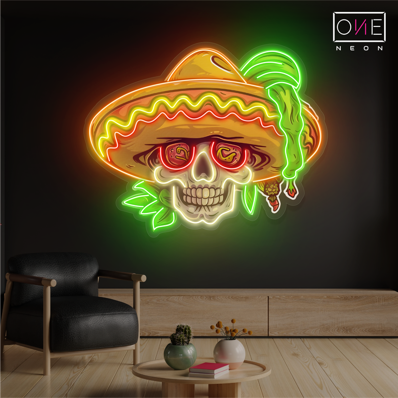 Fiesta Skull Vibes Artwork Led Neon Sign