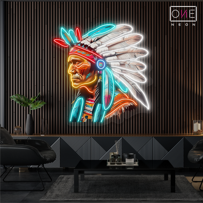 Tribal Guardian Artwork Led Neon Sign