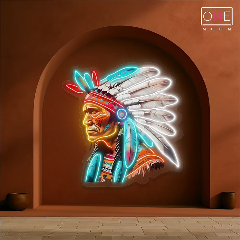 Tribal Guardian Artwork Led Neon Sign