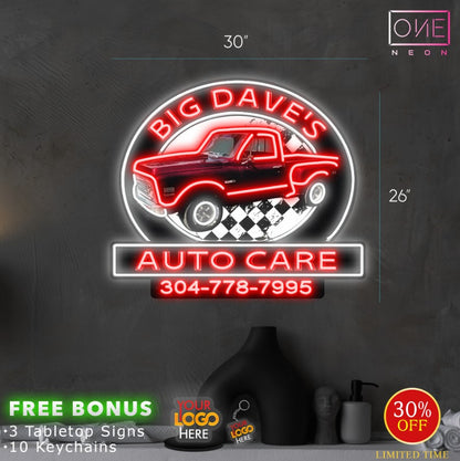 BIG DAVE'S AUTO CARE | Led Neon Sign
