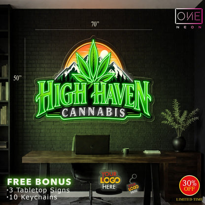 HIGH HAVEN CANNABIS| LED Neon Sign (waterproof)