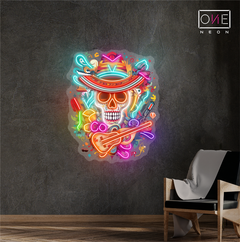 Day Of The Dead Artwork Led Neon Sign