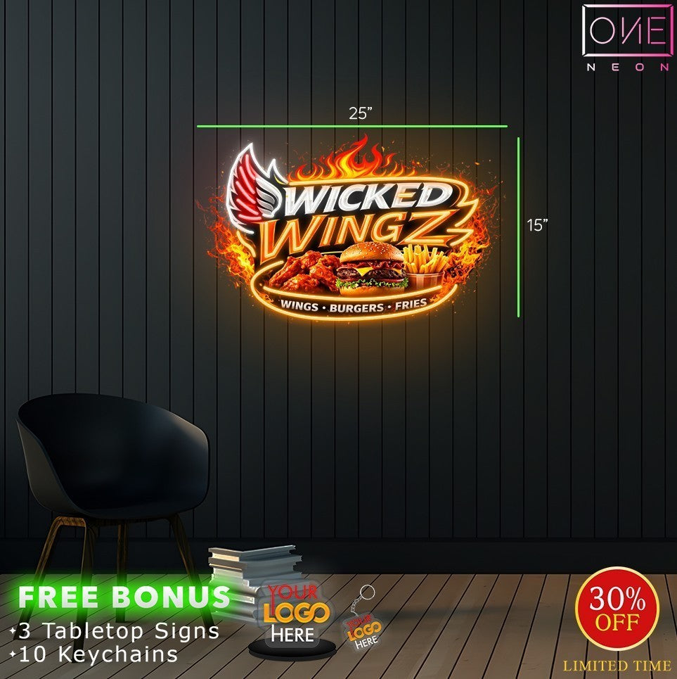 WICKED WINGZ | Led Neon Sign