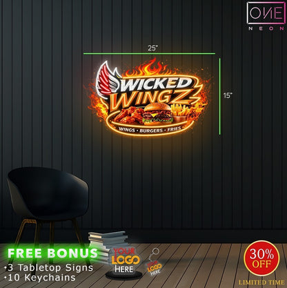 WICKED WINGZ | Led Neon Sign