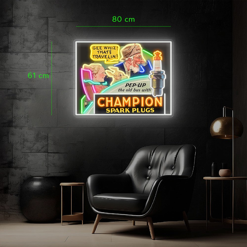 CHAMPION SPARK PLUGS | Led Neon Sign