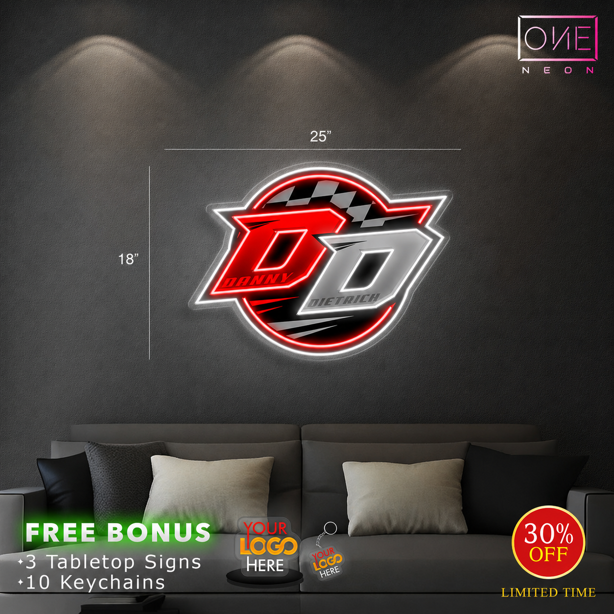 DD logo | LED Neon Sign (5 signs)