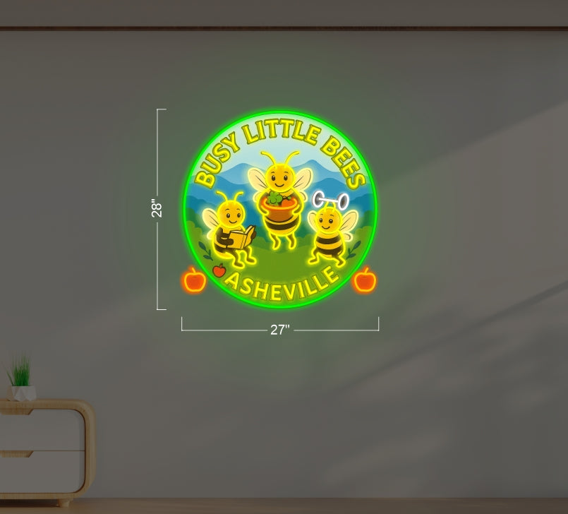 BUSY LITTLE BEES | Led Neon Sign (outdoor use)
