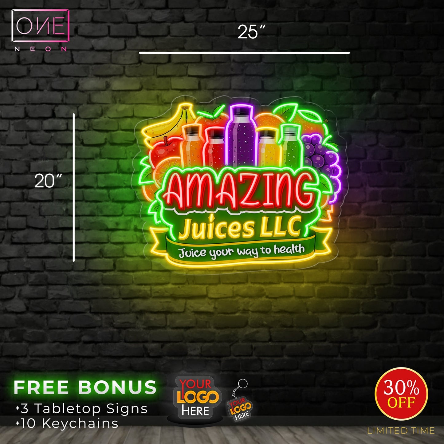 Amazing Juices LLC | Led Neon Sign