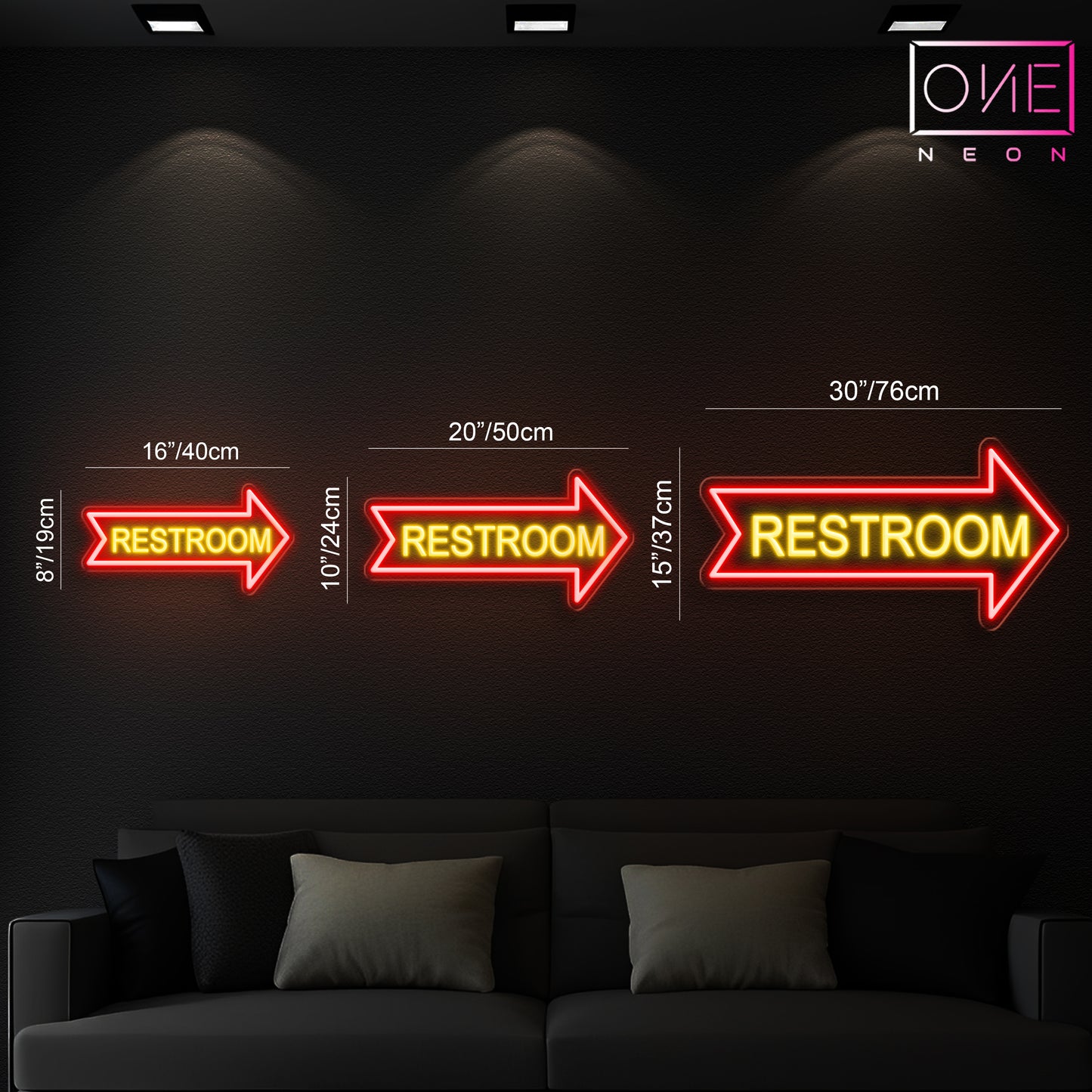 Restroom Led Neon Sign