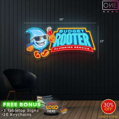 BUDGET ROOTER | Led Neon Sign