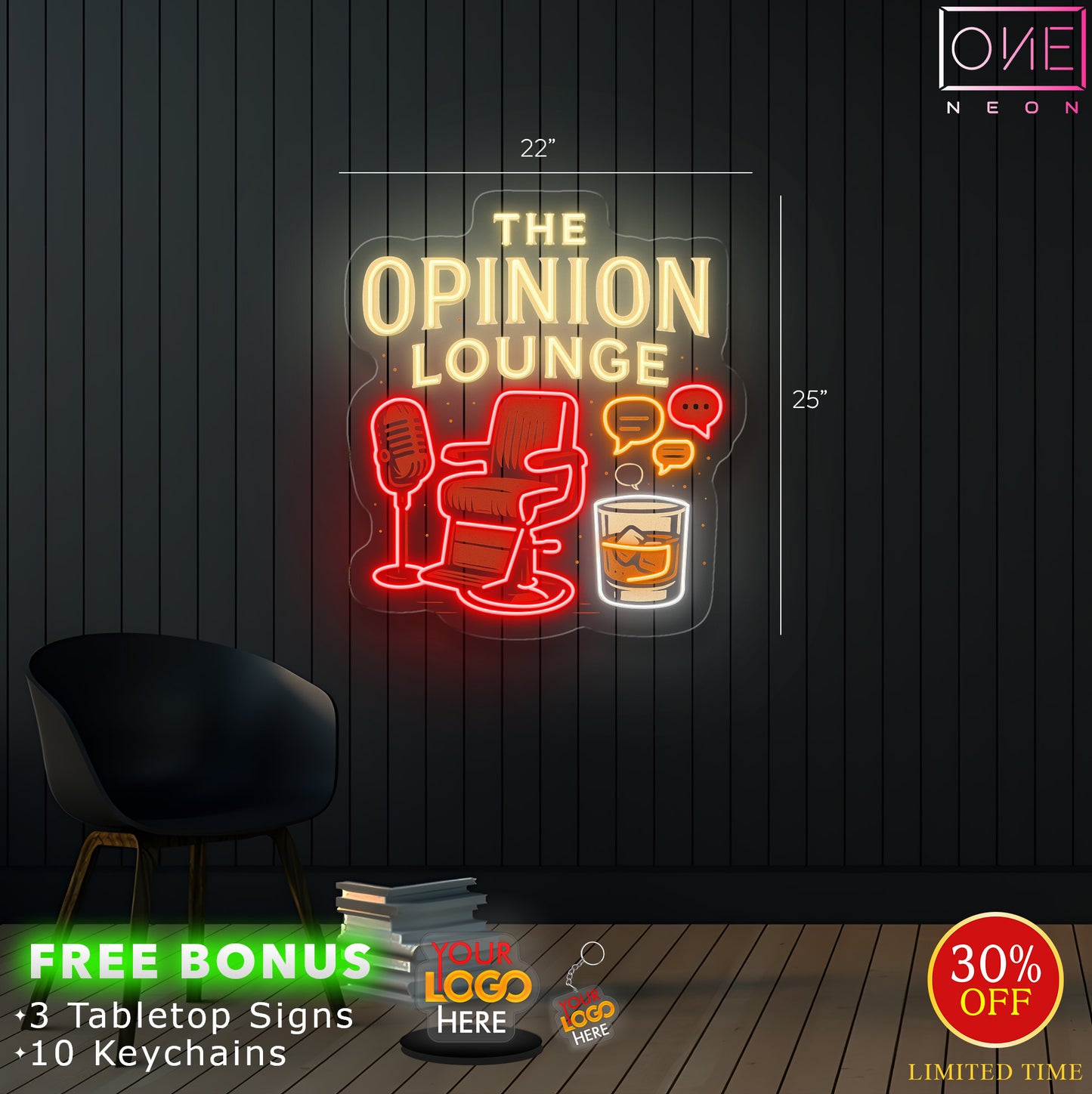 THE OPINION LOUNGE | Led Neon Sign
