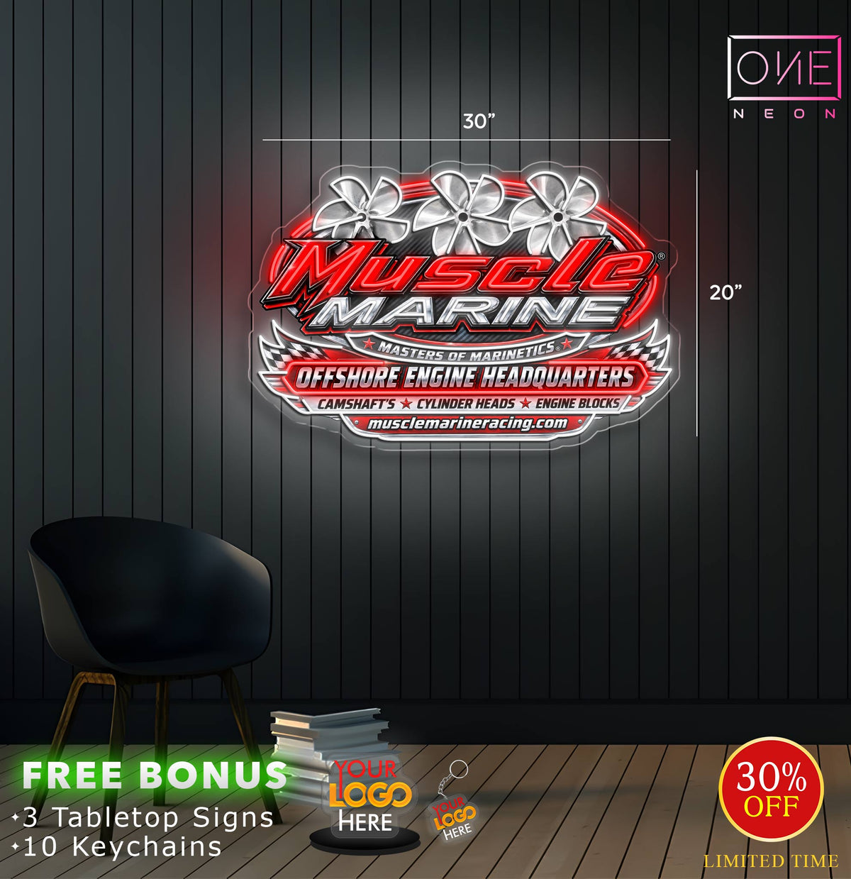 MUSCLE MARINE | LED Neon Sign
