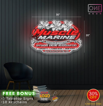 MUSCLE MARINE | LED Neon Sign