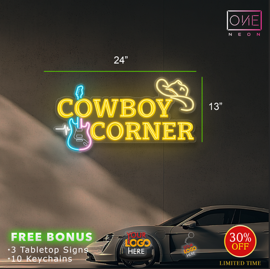 COWBOY CORNER| LED Neon Sign