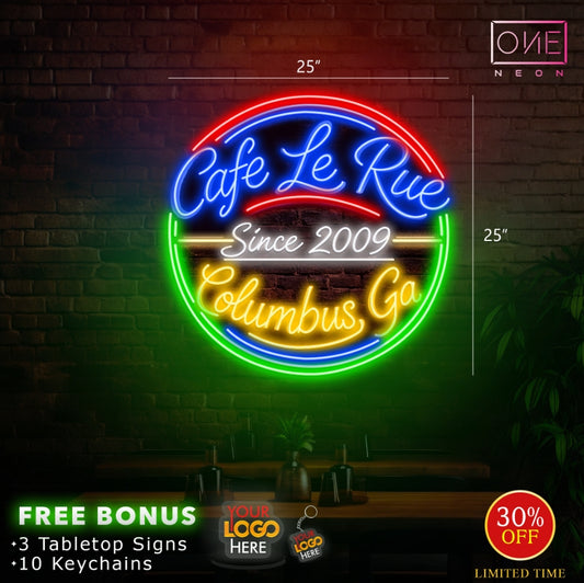 Cafe le Rue | Led Neon Sign