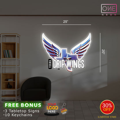 DRIP WINGS | LED Neon Sign