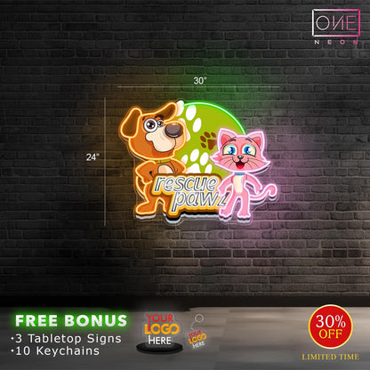RESCUE PAWZ | Led Neon Sign