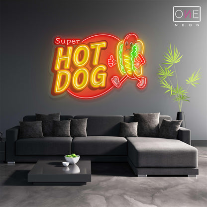 Super Hot Dog Artwork Led Neon Sign