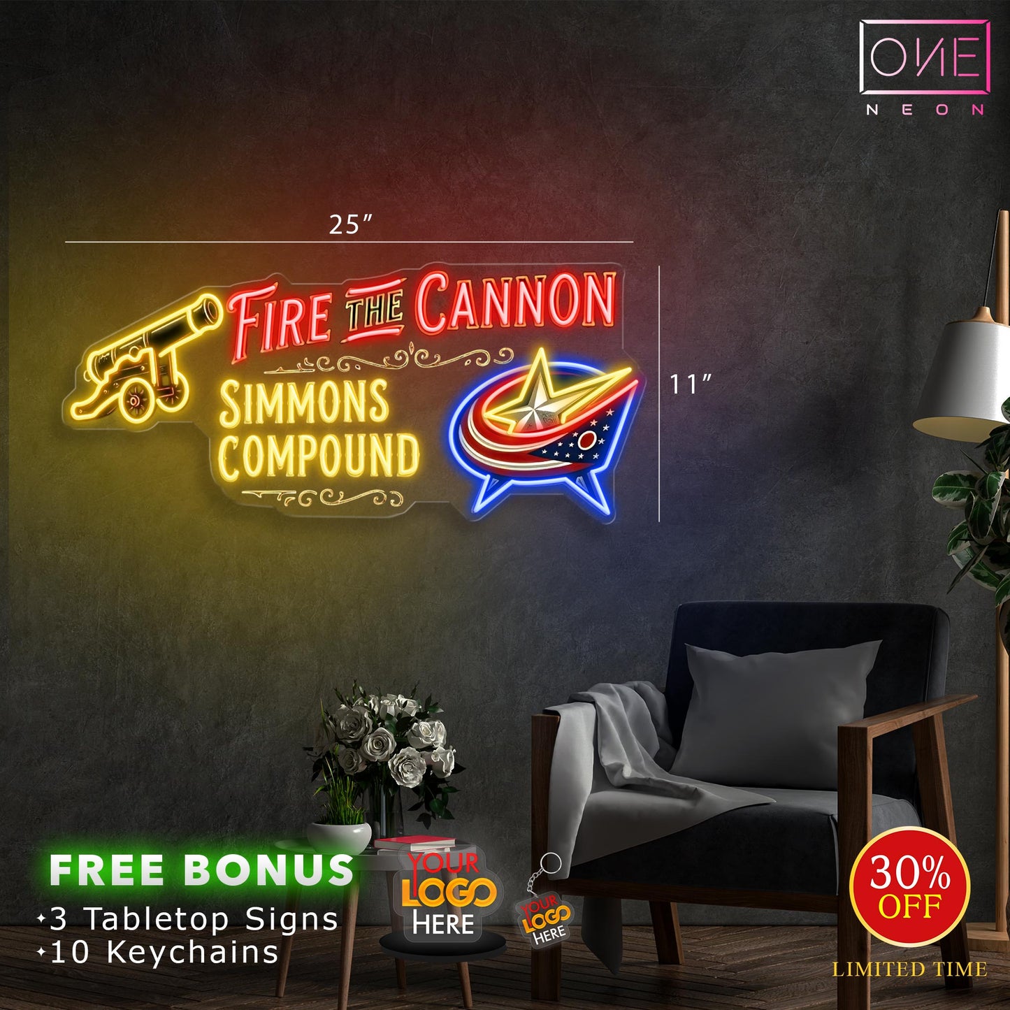 Fire The Cannon | Led Neon Sign