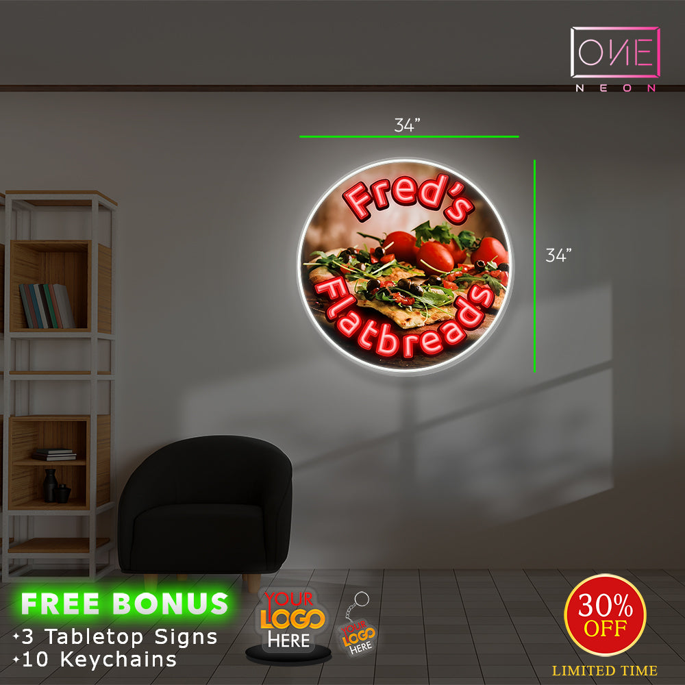Fred's Flatbreads | LED Neon Sign (INDOOR)